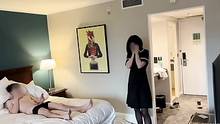 PUBLIC DICK FLASH. I pull out my dick in front of a hotel maid and that babe received to help me cum.