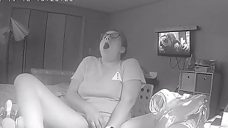 Slutty teen skips homework to masturbate to porn tiny web camera