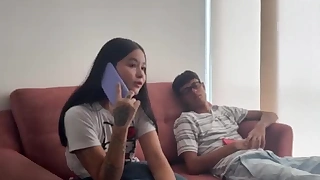 My neighbor takes distract my retrogressive husband falling asleep to sneak in and give me the best fuck of our lives