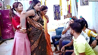 Desi Horny Step Mom Teaches Her Step Daughter How to Fuck for Most assuredly 1st Time forth Desi Sense GangBang Full Movie