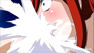Fairy tail xxx vulgarization - erza gives a thirst oral job