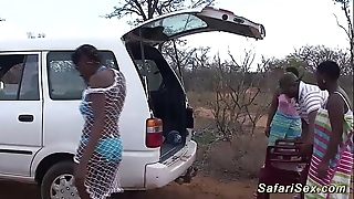 Loose african safari sex fuckfest